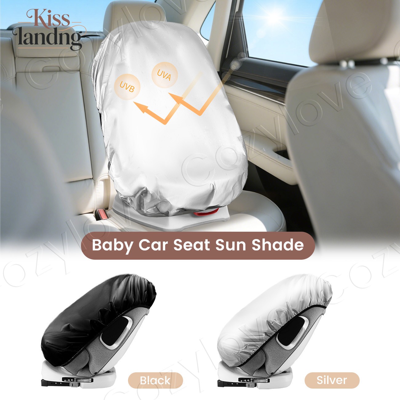 Infant Car Seat Cover - مظلة شمسية عالمية لمقعد السيارة للرضع،