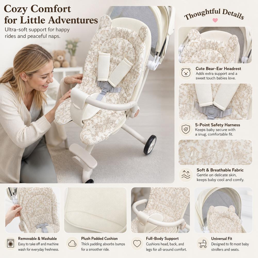 Infant Car Seat Cover - وسادة مقعد لعربة الأطفال، فراش ناعم،