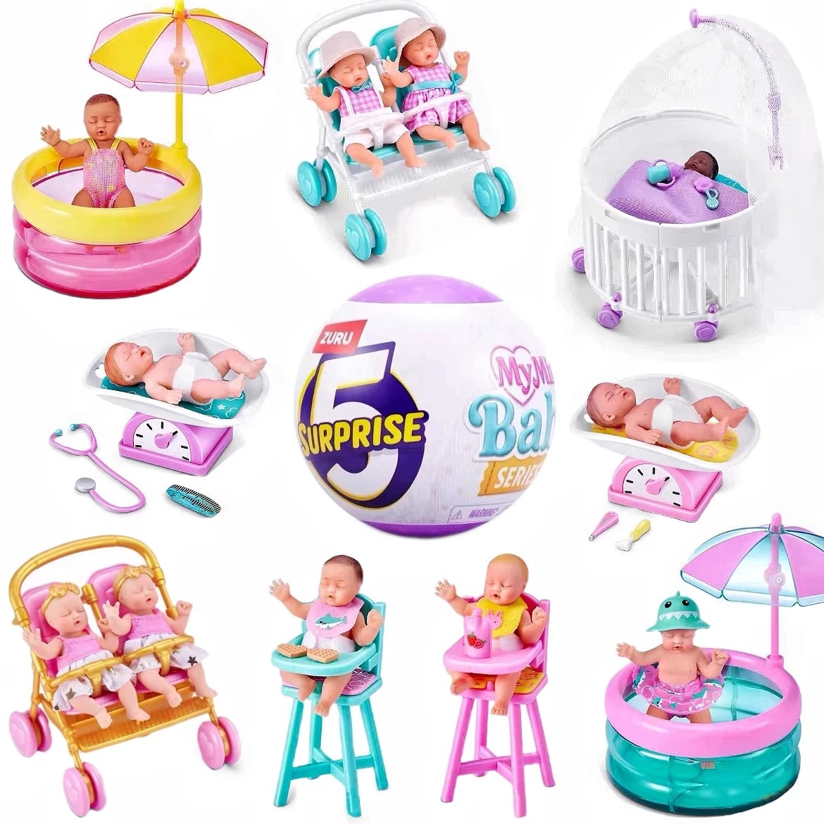 ZURU 5 سلسلة مفاجأة ميني بيبي  - مراجعة Baby Products Toys وسعره